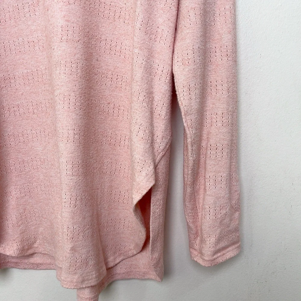 Anthropologie Akemi + Kin Womens Medium Pink Sylvie Pointelle Top